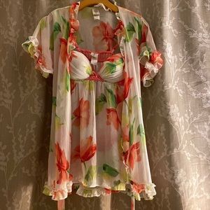 Beautiful floral lingerie pajama